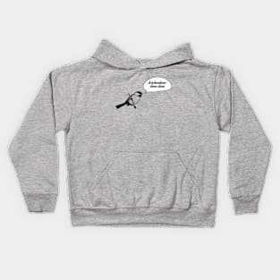 An ode to the chickadee- a bird design Kids Hoodie